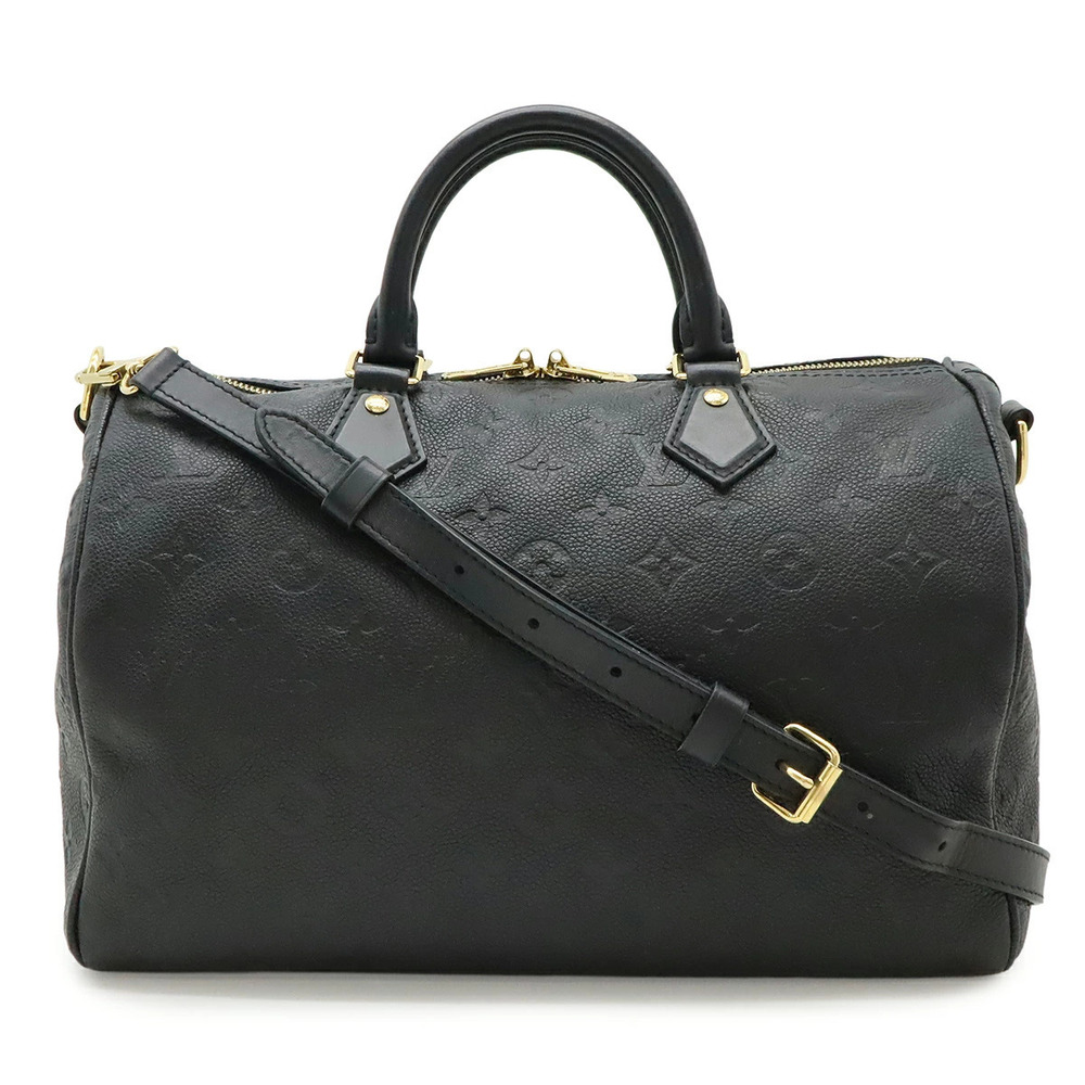 LOUIS VUITTON Monogram Empreinte Speedy Soft 2way Shoulder Bag Infini Black